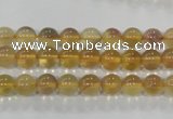 CFL801 15.5 inches 6mm round yellow fluorite gemstone beads