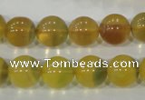 CFL804 15.5 inches 12mm round yellow fluorite gemstone beads