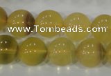 CFL805 15.5 inches 14mm round yellow fluorite gemstone beads