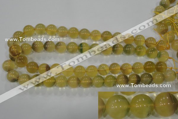 CFL805 15.5 inches 14mm round yellow fluorite gemstone beads