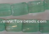 CFL870 15.5 inches 13*18mm rectangle green fluorite gemstone beads