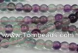 CFL901 15.5 inches 4mm round rainbow fluorite gemstone beads