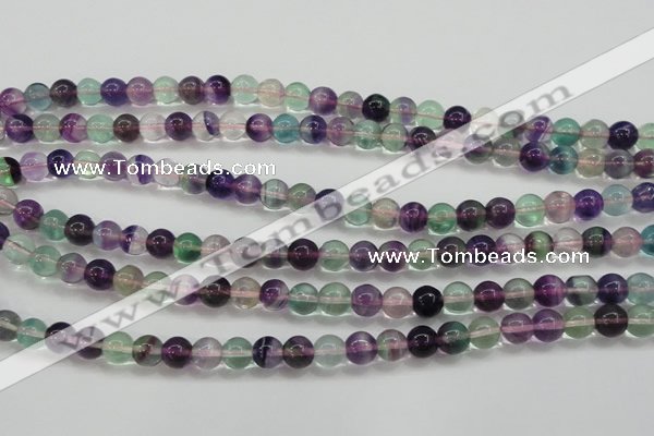 CFL903 15.5 inches 7mm round rainbow fluorite gemstone beads