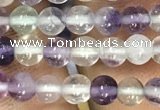 CFL910 15.5 inches 4mm round purple fluorite beads wholesale