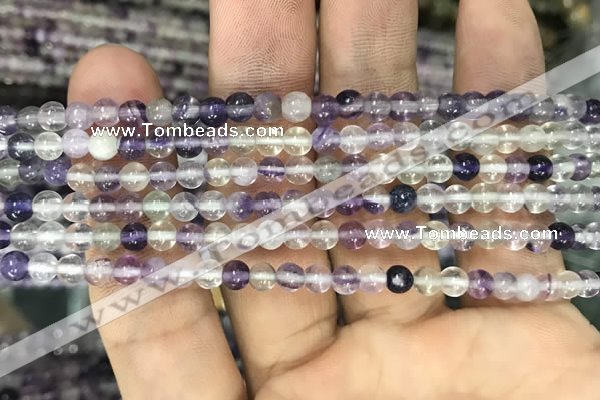 CFL910 15.5 inches 4mm round purple fluorite beads wholesale