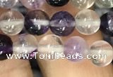 CFL911 15.5 inches 6mm round purple fluorite beads wholesale