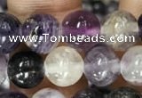 CFL912 15.5 inches 8mm round purple fluorite beads wholesale