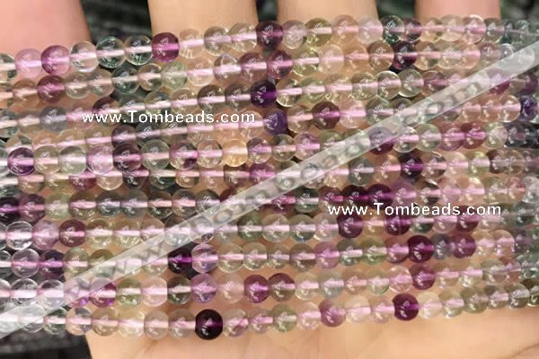 CFL917 15.5 inches 4mm round fluorite gemstone beads