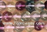 CFL918 15.5 inches 4mm round fluorite gemstone beads