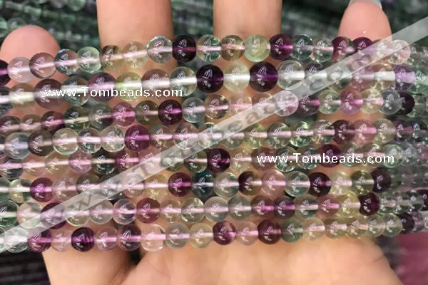 CFL918 15.5 inches 4mm round fluorite gemstone beads