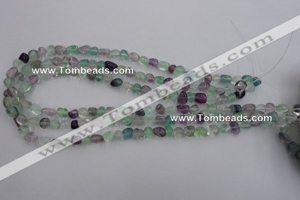 CFL950 15.5 inches 8*9mm nuggets natural fluorite beads wholesale