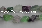 CFL951 15.5 inches 9*12mm nuggets natural fluorite beads wholesale