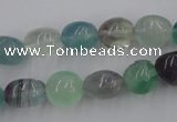 CFL952 15.5 inches 11*12mm nuggets natural fluorite beads wholesale