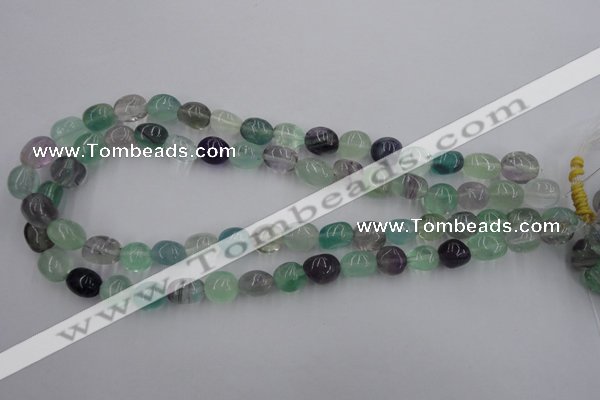 CFL952 15.5 inches 11*12mm nuggets natural fluorite beads wholesale