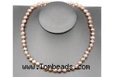 CFN25 8mm - 9mm baroque lavender freshwater pearl necklace, 16 - 54 inches