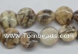 CFS07 15.5 inches 12mm flat round natural feldspar gemstone beads