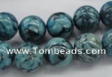 CFS105 15.5 inches 14mm round blue feldspar gemstone beads