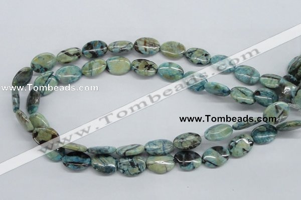 CFS111 15.5 inches 13*18mm oval blue feldspar gemstone beads