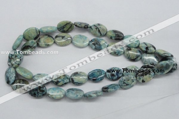 CFS112 15.5 inches 15*20mm oval blue feldspar gemstone beads