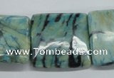 CFS115 15.5 inches 30*30mm square blue feldspar gemstone beads