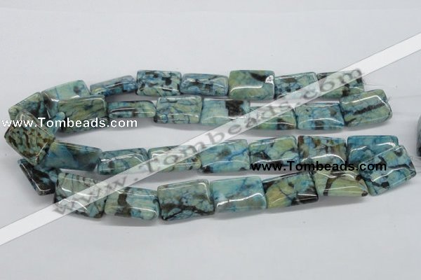 CFS116 15.5 inches 18*25mm rectangle blue feldspar gemstone beads