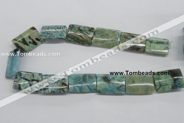 CFS117 15.5 inches 20*30mm rectangle blue feldspar gemstone beads