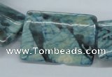 CFS118 15.5 inches 25*35mm rectangle dyed blue feldspar gemstone beads