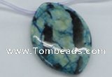 CFS120 35*50mm top-drilled marquise blue feldspar gemstone beads