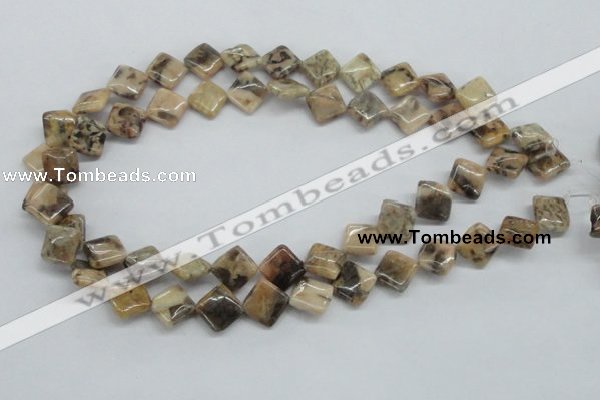 CFS14 15.5 inches 12*12mm diamond natural feldspar gemstone beads