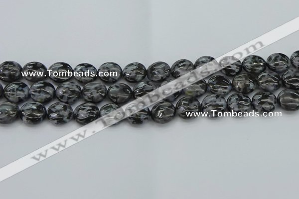 CFS312 15.5 inches 12mm flat round feldspar gemstone beads