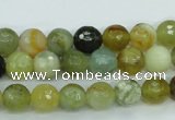 CFW03 15.5 inches 8mm faceted round flower jade beads wholesale