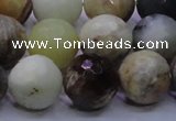 CFW07 15.5 inches 16mm faceted round flower jade beads wholesale