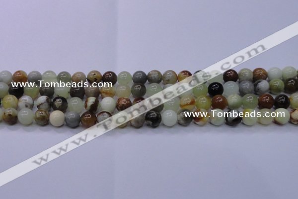 CFW11 15.5 inches 6mm round flower jade beads wholesale