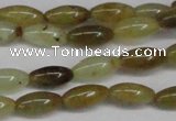 CFW115 15.5 inches 6*13mm rice flower jade gemstone beads