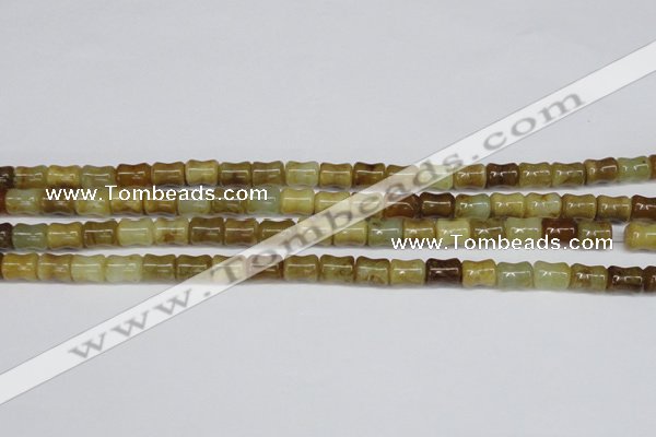 CFW117 15.5 inches 8*10mm bone flower jade gemstone beads