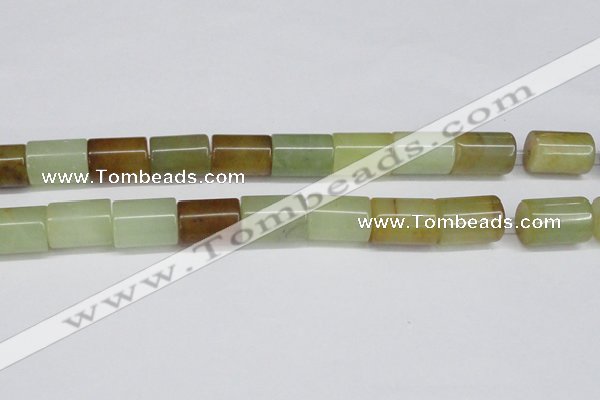 CFW119 15.5 inches 15*20mm tube flower jade gemstone beads