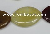CFW139 15.5 inches 22*30mm marquise flower jade gemstone beads