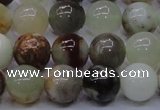 CFW14 15.5 inches 10mm round flower jade beads wholesale