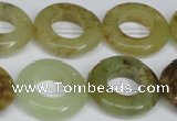 CFW168 15.5 inches 22mm donut flower jade gemstone beads