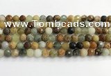 CFW219 15.5 inches 8mm faceted round flower jade beads