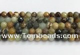 CFW220 15.5 inches 10mm faceted round flower jade beads