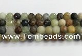 CFW221 15.5 inches 12mm faceted round flower jade beads