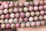 CFW48 15.5 inches 12mm round pink wooden jasper beads wholesale