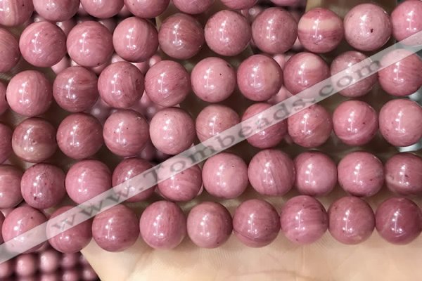 CFW54 15.5 inches 12mm round natural pink wooden jasper beads