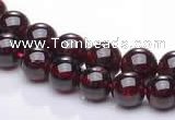 CGA07 multi sizes round natural garnet gemstone beads Wholesale
