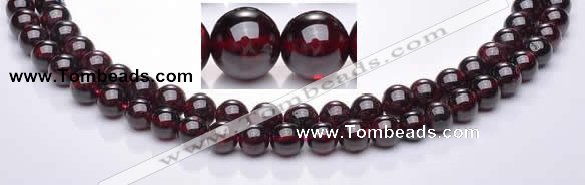 CGA07 multi sizes round natural garnet gemstone beads Wholesale