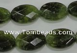 CGA110 15.5 inches 15*20mm faceted oval natural green garnet beads