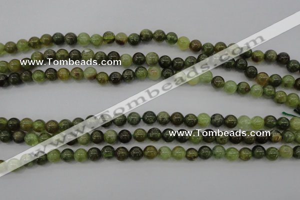 CGA131 15.5 inches 6mm round natural green garnet beads wholesale