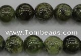 CGA132 15.5 inches 8mm round natural green garnet beads wholesale