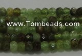 CGA145 15.5 inches 2.5*4mm faceted rondelle natural green garnet beads